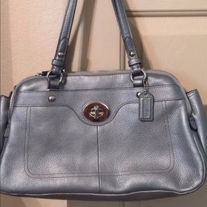 Beautiful silver Coach purse